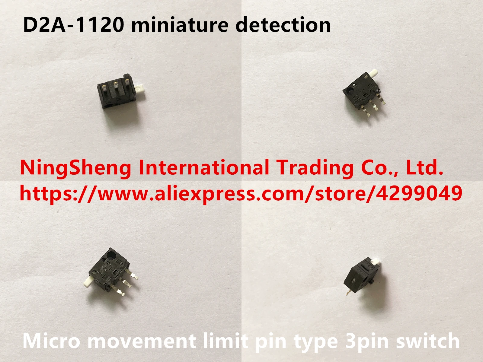 

Original new 100% Japan import D2A-1120 miniature detection micro movement limit pin type 3pin switch