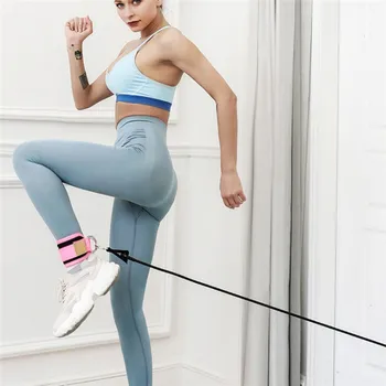 

Door Pull Rope Fittings Butt Lift Exercise Elastic Band With Foot Ring legging Buckle Ankle Strap Sets ..