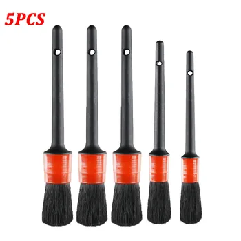 

5pcs Detailing Brush Car Wash Brush for Washing Car Interior Cleaning Wheel Gap Rims Dashboard Air Vent Trim Detailing Tool
