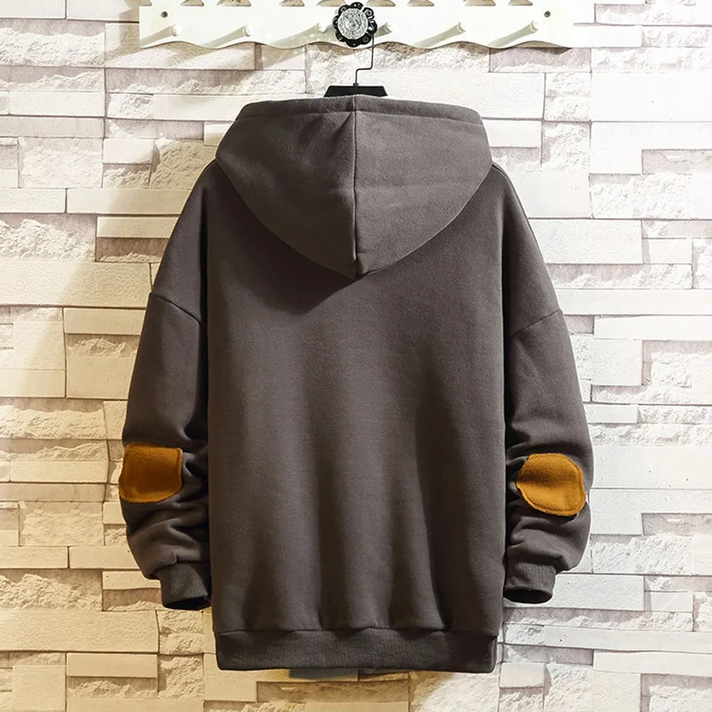 Men's Casual Fashion Plus Size Printing Hoodie Fleece Sport Sweatershirt Tops