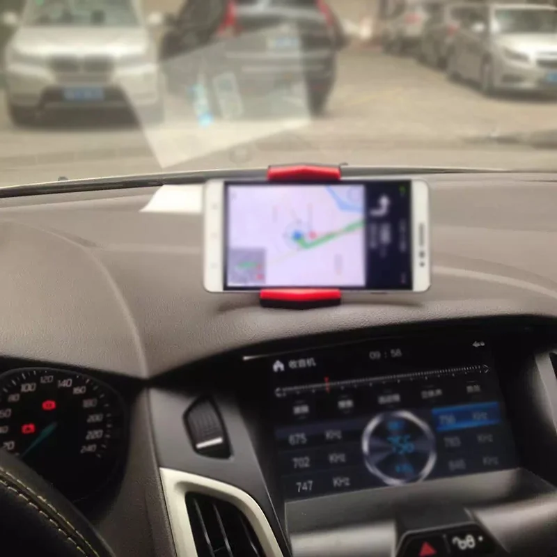 Универсальный автомобильный держатель для телефона, автомобильный регулируемый держатель для телефона с зажимом под крокодила для любого размера мобильного телефона, автомобильный навигатор
