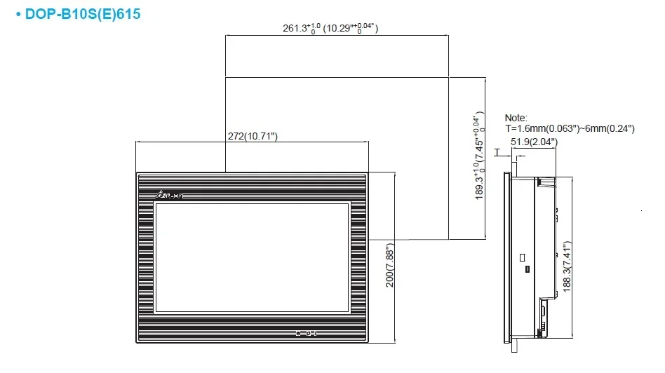 Delta DOP-B10E615 10,1 дюймов HMI с Ethernet сенсорной панелью DOP B10E615 в коробке