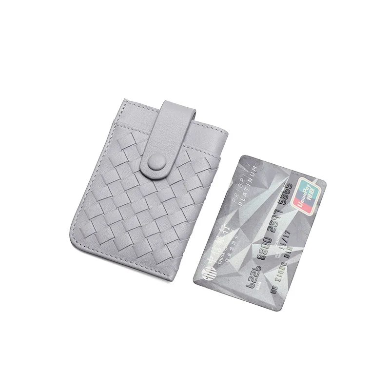 

Ultra-thin card holder female compact credit card holder leather mini anti-degaussing card holder pull type coin card package