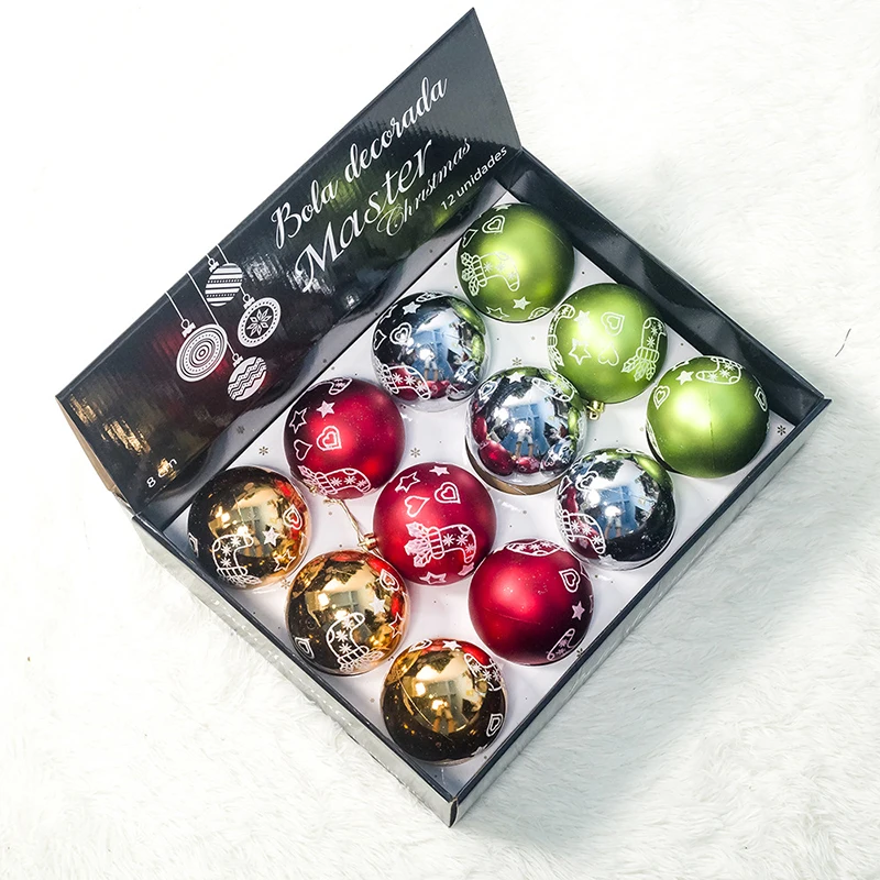 

12Pcs/Box Christmas Tree Xmas Balls Decoration Baubles Party Ornament Pedant