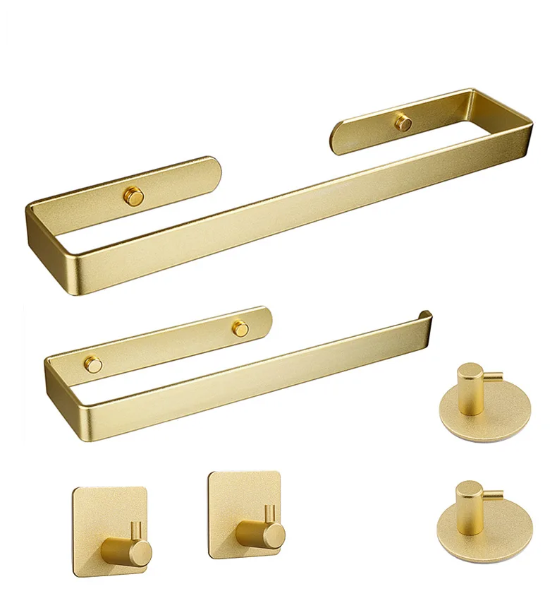Brushed Gold Bathroom Hardware Set Gold Toilet Paper Holder ,bath Towel