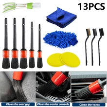 

Detailing Brushes Set Car Cleaning Brush Dirt Dust Wash For Car Interior Exterior Clean Car Auto Air Vents Wheel Tools 13pcs