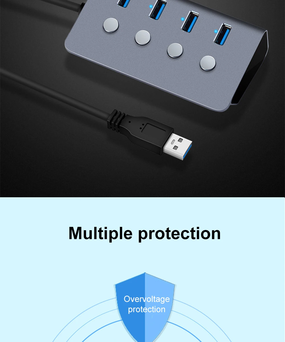 USB хаб 3,0 Мульти USB 3,0 хаб Высокоскоростной 4 порта usb-хаб все в одном для ПК ноутбука Компьютерные аксессуары