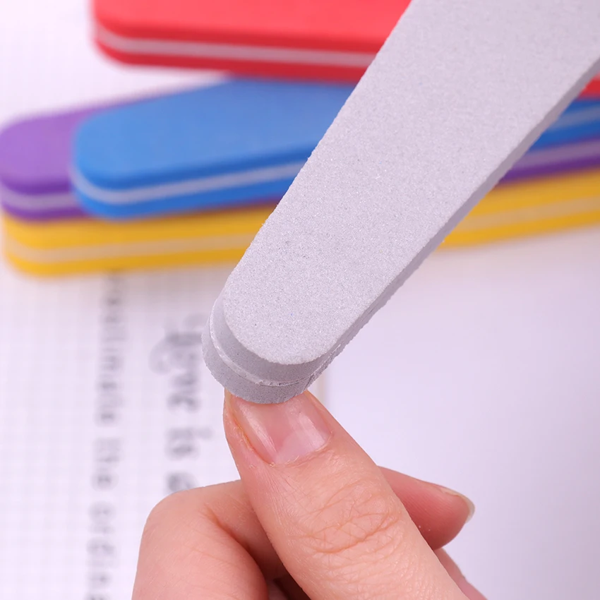 5PCS Nail Files For Manicure 100/180 Sponge Sanding Buffer Block Nails File Buffs Buffing Care Tool | Красота и здоровье