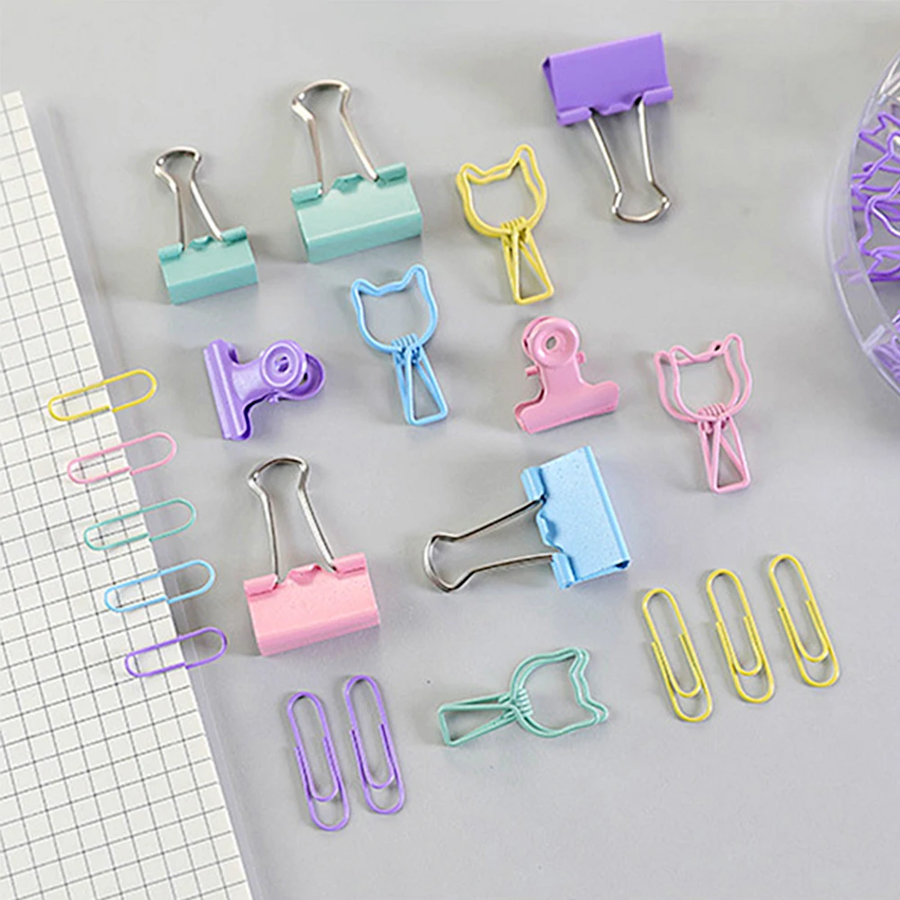 10pcs Cute Fruit Shape Paper Clips Kawaii Hollow Out Binder Clips Tickets Clamp