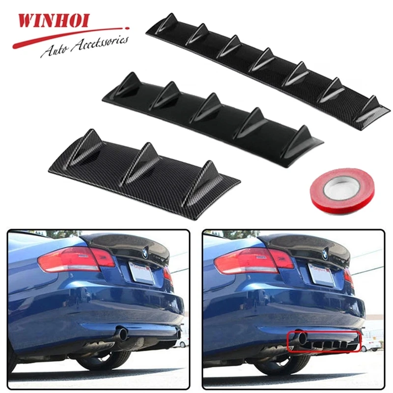 

Car Rear Bumper Spoiler Shark Fin Style 3/5/7fin Car Rear Bumper Lip Diffuser Splitter Universal Rear Chassis Diffuser Bumper