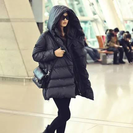 2019 Горячая новинка черный темно синий пуховик Повседневный стиль Большие