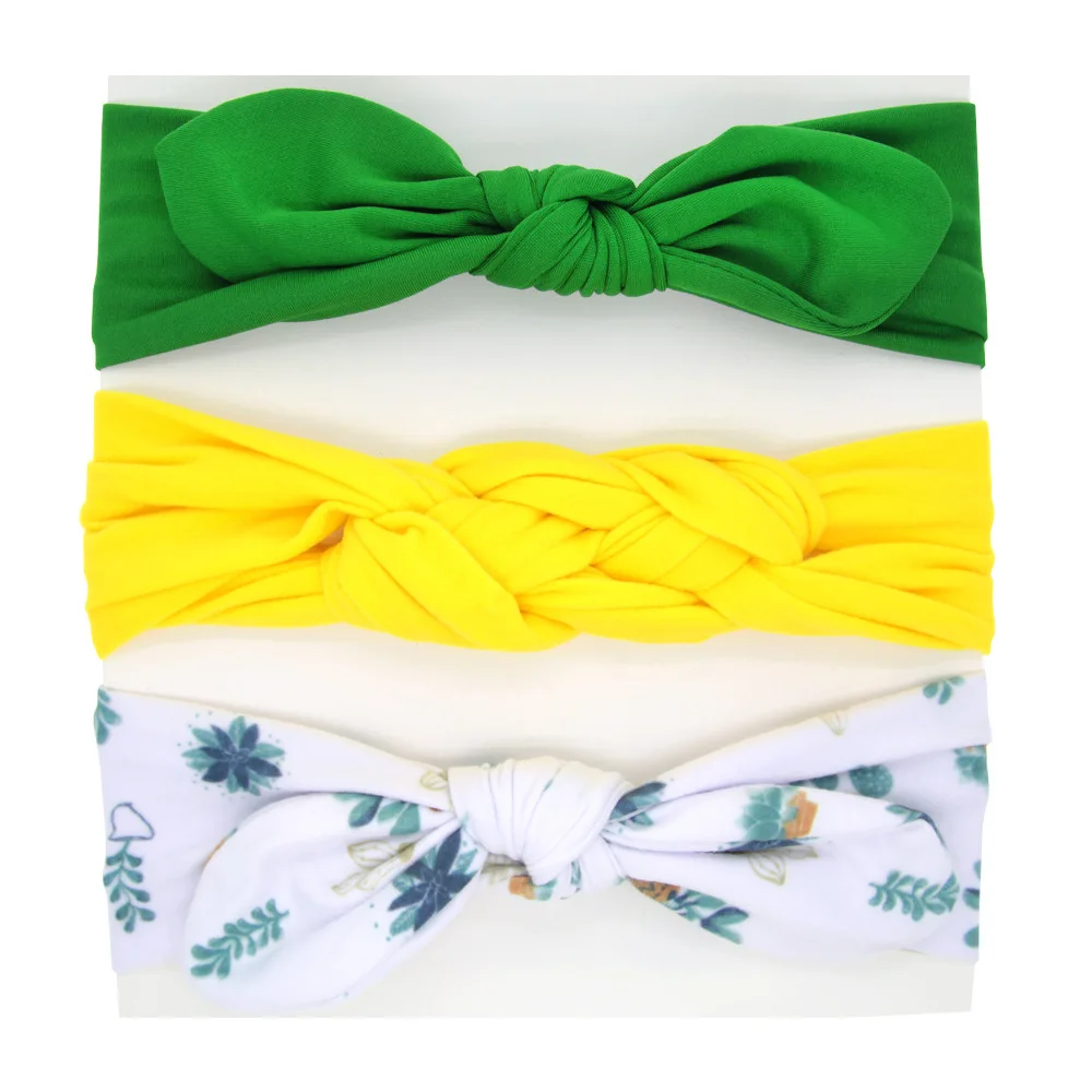 Детский набор украшений для волос; серия эластичных лент для волос с принтом для маленьких девочек; Комплект из трех предметов; головной убор; поставка товаров