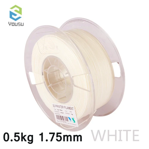ABS 0.5KG WHITE YOUSU HIGH QUALITY 3D Printer ABS filament 1.75mm 0.5kg/1kg 170m/340m Multi colors 3d printer materials Post from Moscow - Цвет: ABS 0.5KG WHITE
