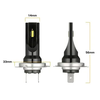 

Xenon White LED Headlight Replacement 6000K 100W 2pcs Car Auto 1000LM Waterproof CSP 1860