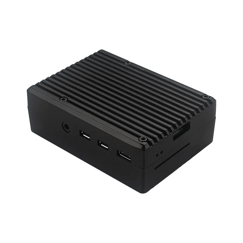 Koperta ze stopu aluminium dla Raspberry Pi 4 czarna skrzynka metalowa obudowa pasywna obudowa chłodzenia dla Raspberry Pi 4 Model B 6 Koperta ze stopu aluminium dla Raspberry Pi 4 czarna skrzynka metalowa obudowa pasywna obudowa chłodzenia dla Raspberry Pi 4 Model B 6