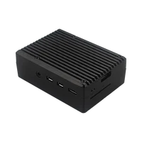 Koperta ze stopu aluminium dla Raspberry Pi 4 czarna skrzynka metalowa obudowa pasywna obudowa chłodzenia dla Raspberry Pi 4 Model B 6