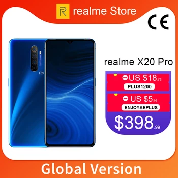 Перейти на Алиэкспресс и купить Global Version realme X2 Pro X 2 8GB 128GB Мобильный телефон Snapdragon 855 Plus 64MP Quad камера NFC мобильный телефон 50W Быстрое зарядное устройство