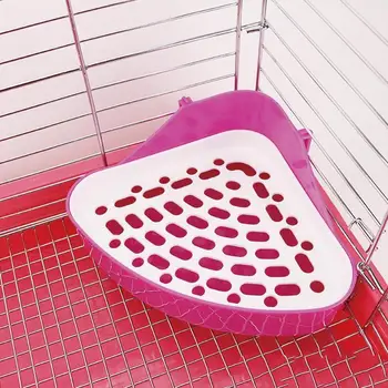 

2019 Rabbit Triangle Toilet Chinchilla Guinea Pig Toilet Mini Small Triangle Toilet Convenient Cleaning Detachable Color Bright