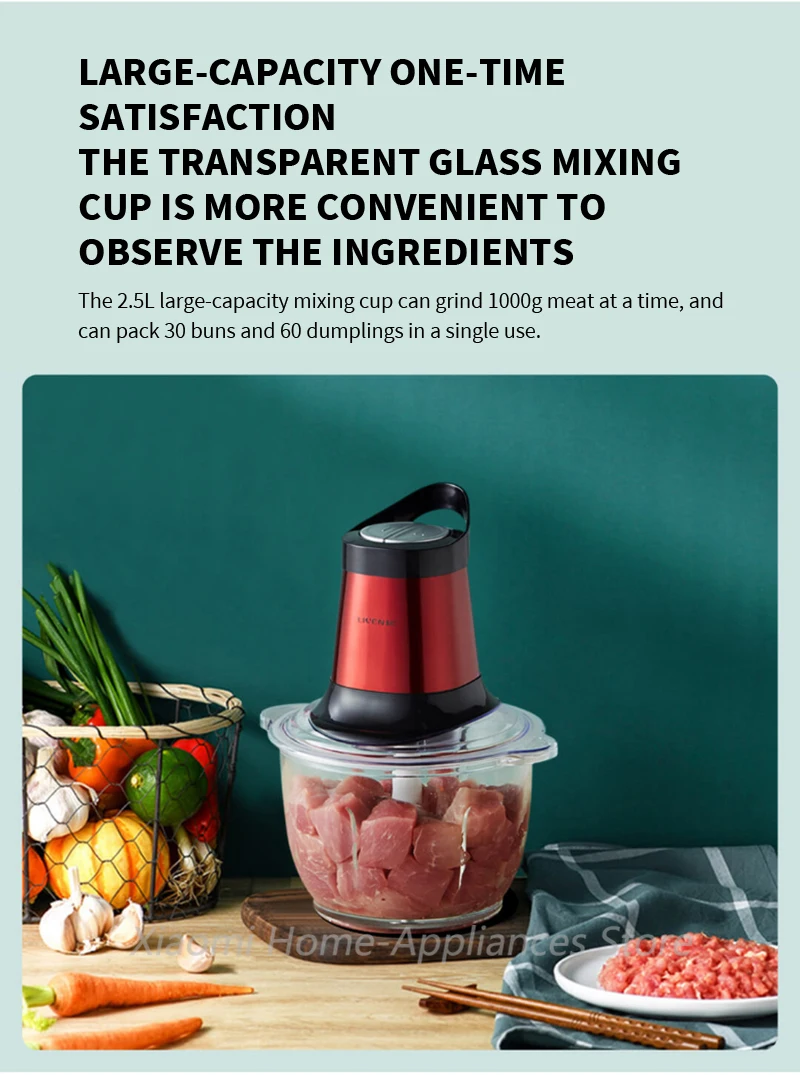 Xiaomi youpin Liven Multifunctional Electric Meat Grinder description image 3