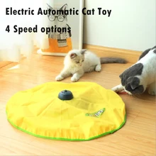 

NEW2022 NEW2022 Electric Auto Cat Toy 4 Speed Pet Cat Turntable Interactive Rotating Tease Cat Stick Cat Hunting Toys Puzzle