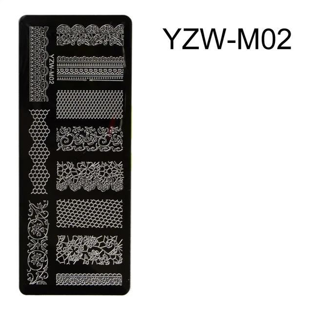 Manicure Rectangular Printing Plate Nail Polish Blue Film Steel Plate Printing Transfer Printing DIY Seal Stamp Plate Tool Nails YZW-M02