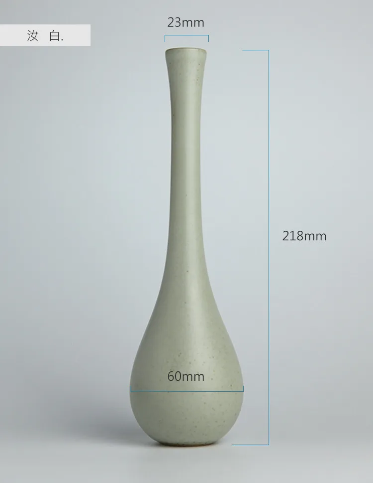 Japanese Zen Decoration china Small Flowers Vase Green Glaze Tabletop Ornaments Home Decor