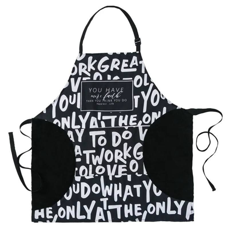

Wipeable Apron Adjustable Anti-Oil Cooking Kitchen Fashion Adult Waist Aprons Cooking Gown Home Kitchen Supplies