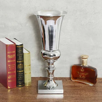 

Silver Flower Vase Home Decor Creative Metal Iron Desktop Lead Vases For Flowers Home Decoracion Hogar Vases Table Wedding