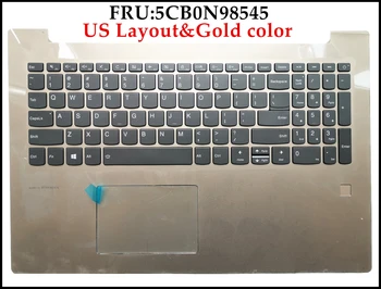 

5CB0N98545 for Lenovo Ideapad 520-15IKB 520-15ISK C-cover w keyboard assembly US Layout KB Gold w backlit touchpad fringerprint