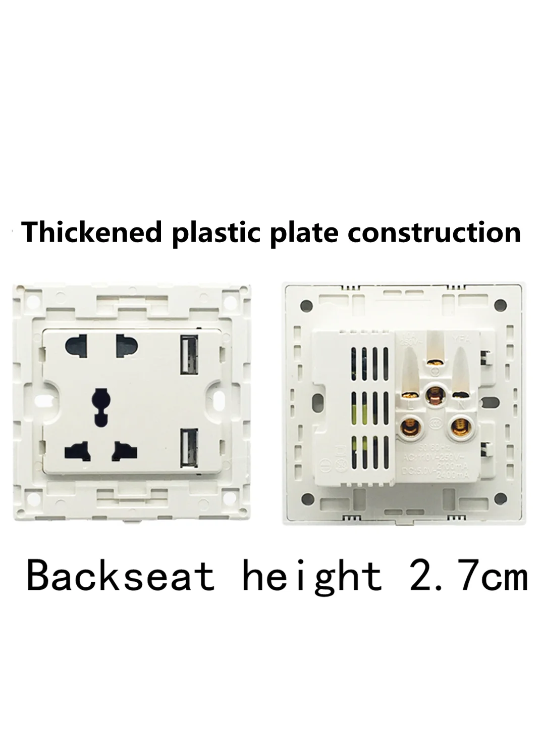 86mm universal socket panel for UK EU US plugs