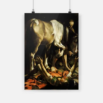 

Conversion of Saint Paul Caravaggio Framed Canvas poster Painting wall Art decor room Study Home Decoration Wooden Frame Prints