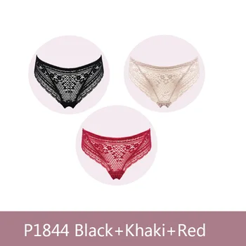 

3PCS / lot Lace Flora Women Comfortable Panties Sexy Panties Temptation Hollow Solid Color Low Rise Hips Underwear