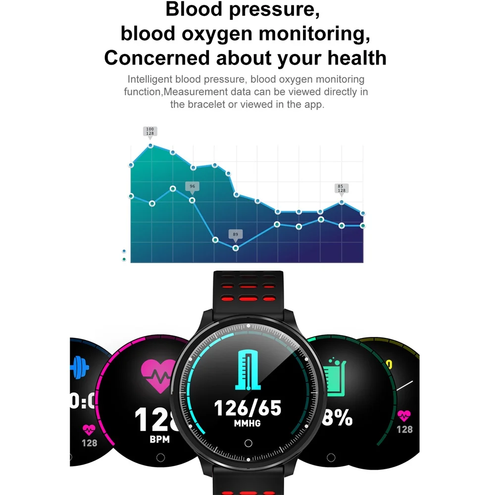 

696 P71 Smart Watch Men/Women Heart Rate Blood Pressure Monitor Sleep Sport Tracker Fitness Smart Watches IP68 Waterproof
