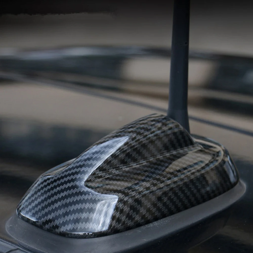 Отделка крыши автомобиля Акула Замена ABS углеродного волокна Fin антенна для BMW Mini