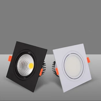 

Square Dimmable ceiling recessed LED downlights Ceiling Lamp 7w 9w 12w 15w AC110-220V LED Spot Lights Indoor Lighting