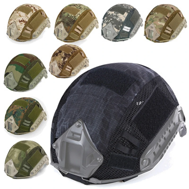 Tactical Camouflage Helmets Cloths CS FAST Helmet Cover Army Paintball Wargame Helmets Cover