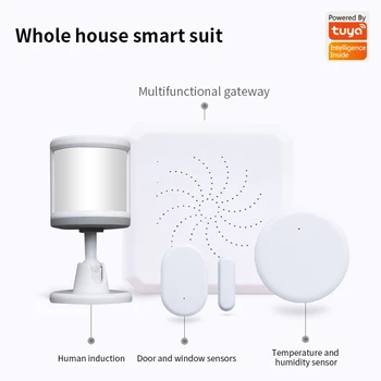

Tuya Zigbee Smart Gateway Hub Humidity Sensor Home Automation Scene Security Alarm Kit Zigbee 3.0 Security Sensor