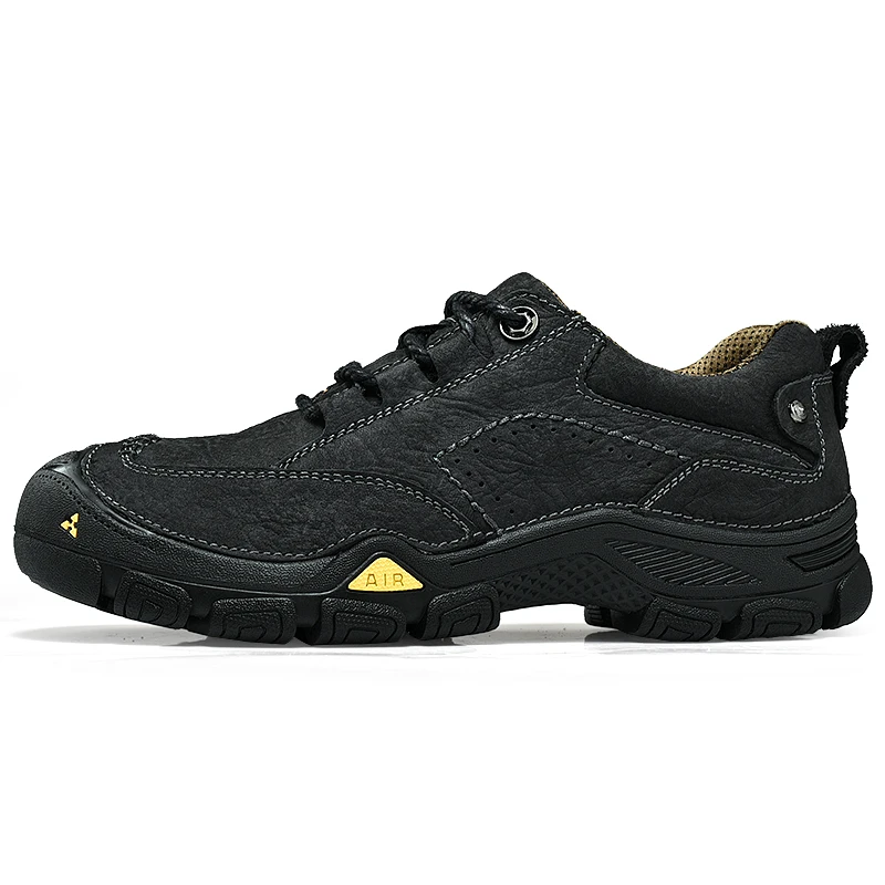 Мужская походная обувь, уличная зимняя охотничья обувь, резиновая подошва, легкая альпинистская обувь - Цвет: Черный