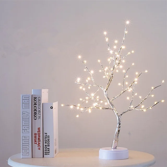 36/108 Gypsophila огни Светодиодный Ночник жемчуг бонсай Настольный ПК сенсорный дерево свет дома вечерние свадебные комнатное Рождественское украшение - Испускаемый цвет: 108LED Warm White