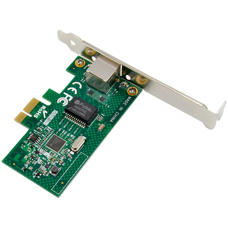 Для I210AT PCI E X1 Gigabit LAN Ethernet Сетевая карта один порт Настольный сервер адаптация
