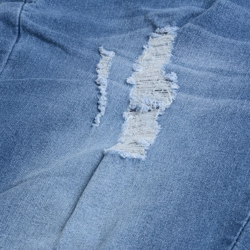 Новое поступление женские обтягивающие джинсы осенние модные с высокой талией потертые стрейч прикладочные джинсовые брюки узкие брюки хит