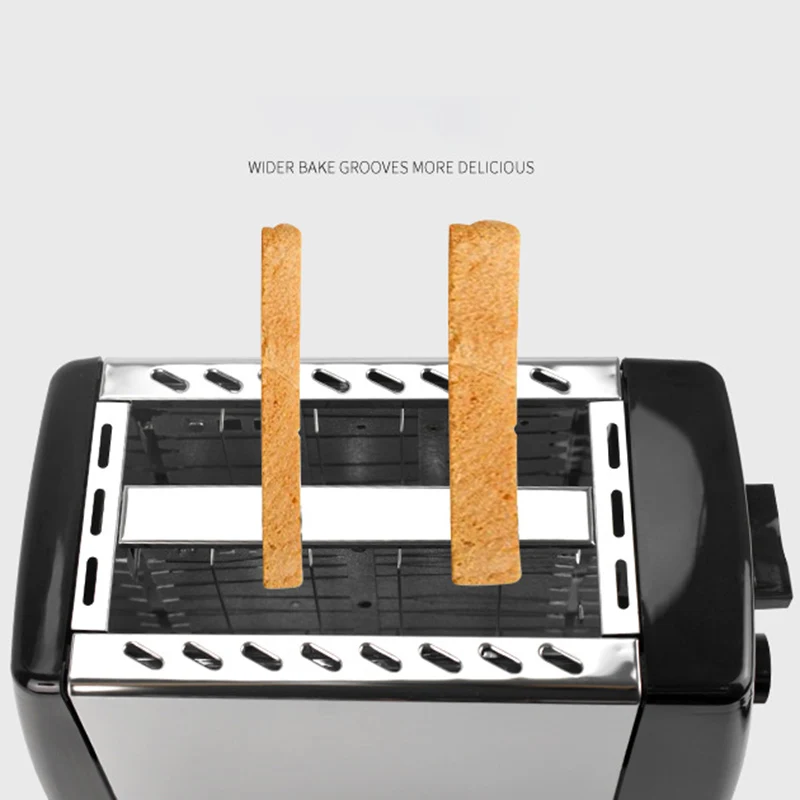 Горячий автоматический тостер, тостер с 2х широкими прорезями для до 4х дисков, 6х шелковые ступени с горячим рулоном для Круассанов, Bage