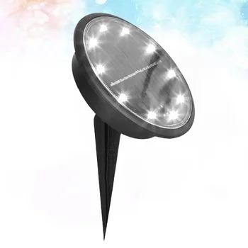 

1PC Bright Ground Plug Light Solar Power Pathway Lamp Landscape Light for Yard Garden Outdoor Daily Use (White Light, 10W)