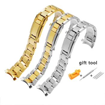 

20mm Solid Stainless streel watch band silver gold bracelet Replacement metal belt for RX watch accessories
