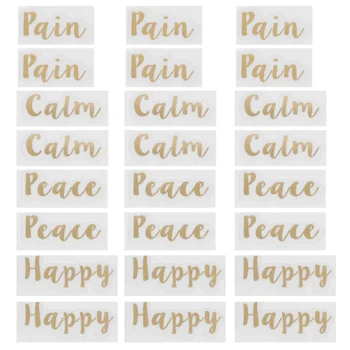 

40pcs Gold Letter Sticker Essential Oil Bottle Label Sticker Decorative Label
