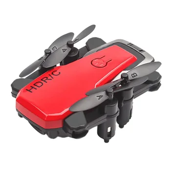 

D2 Mini Drone RC Helicopter Foldable Drones Altitude Hold RC Quadcopter WiFi FPV Pocket Drone (2.0MP Camera, Red)