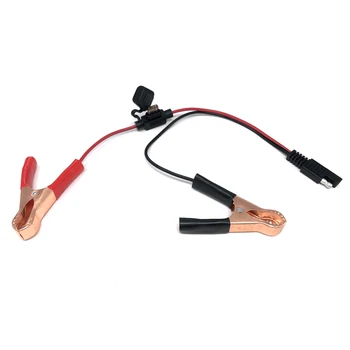 

SAE To Crocodile Clip Quick Connect Harness 7.5A Fuse SAE Extension Cord for Battery Charger/Maintainer for Motorcycle 30CM