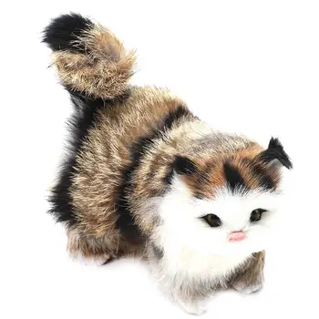 

Simulation Cat Will Vocal Ornaments Simulation Animal Model Toys Doll Gifts Home Installation Living Room Decoration Jewelry