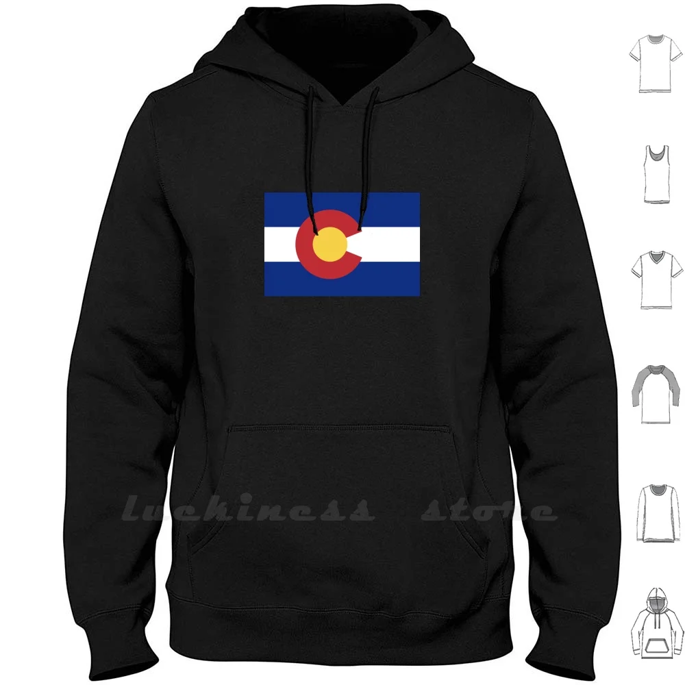 Colorado Flag Hoodie Long Sleeve Denver 5280 Boulder Snow Mountains Broncos | Мужская одежда