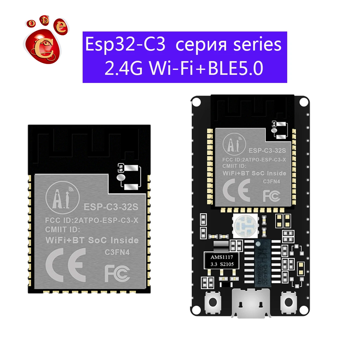 ESP32-C3-DevKitM-1 ESP32 C3 Development Board ESP32-C3-MINI-1 WiFi+BT BLE  Module ESP32-C3FN4 Core 4MB Flash for Arduino